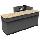 L-Shaped Checkout Counter • Right or Left Side Register • 71.5"W x 44"D x 34.5"H - Modern Store Equipment