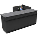 L-Shaped Checkout Counter • Right or Left Side Register • 71.5"W x 44"D x 34.5"H - Modern Store Equipment