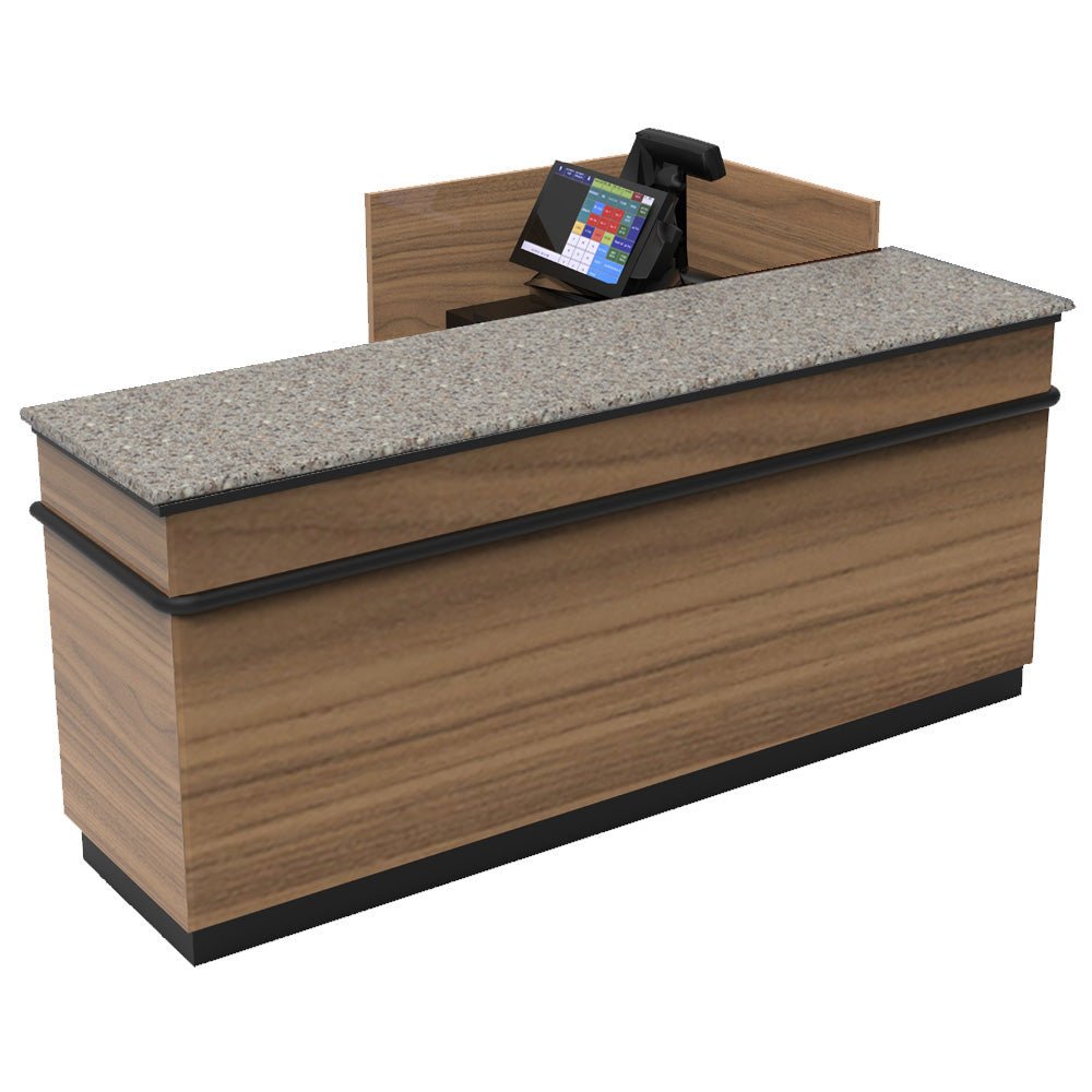 L-Shaped Checkout Counter • Right or Left Side Register • 71.5