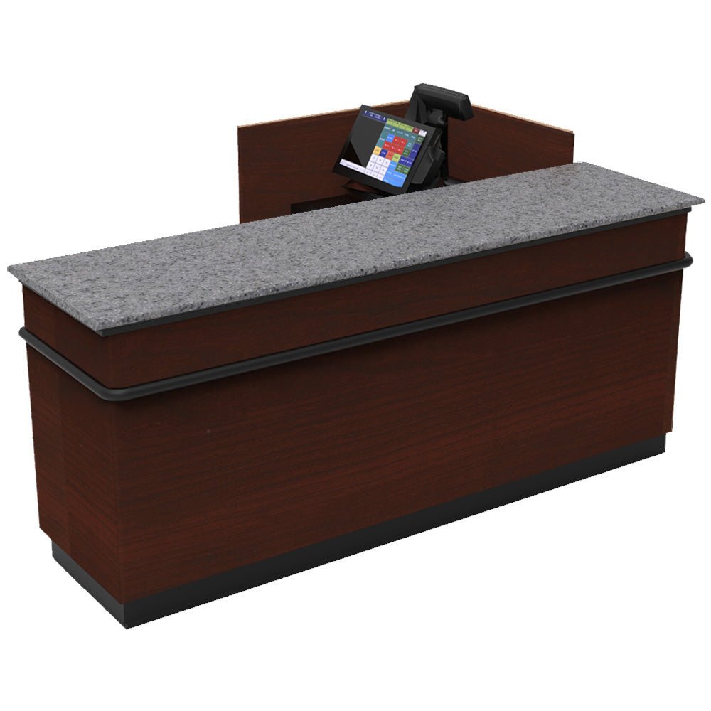 L-Shaped Checkout Counter • Right or Left Side Register • 71.5