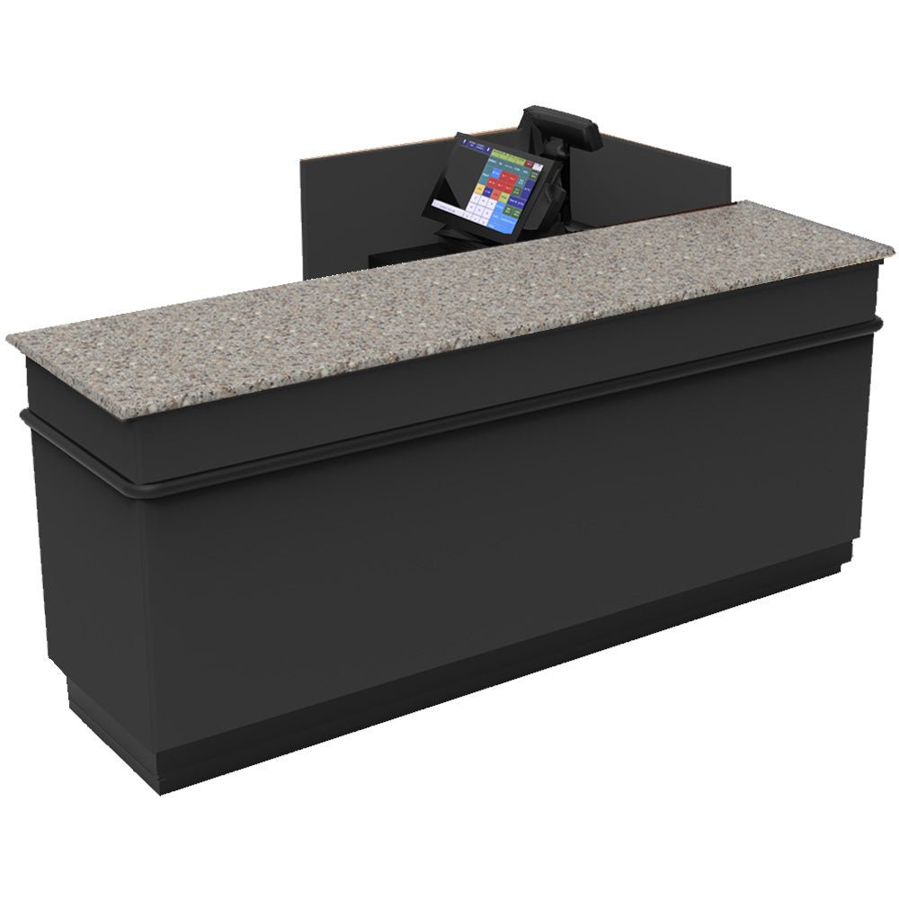 L-Shaped Checkout Counter • Right or Left Side Register • 71.5