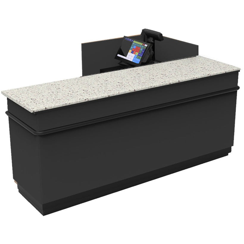 L-Shaped Checkout Counter • Right or Left Side Register • 71.5