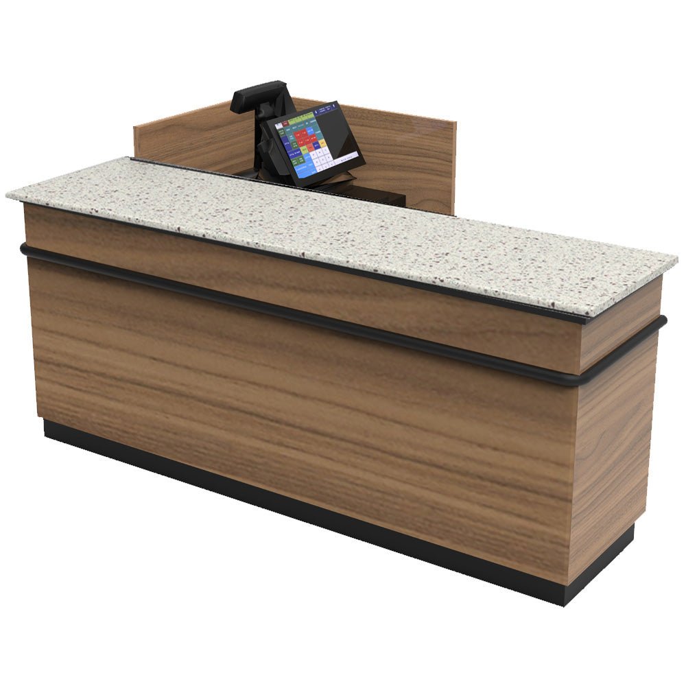 L-Shaped Checkout Counter • Right or Left Side Register • 71.5