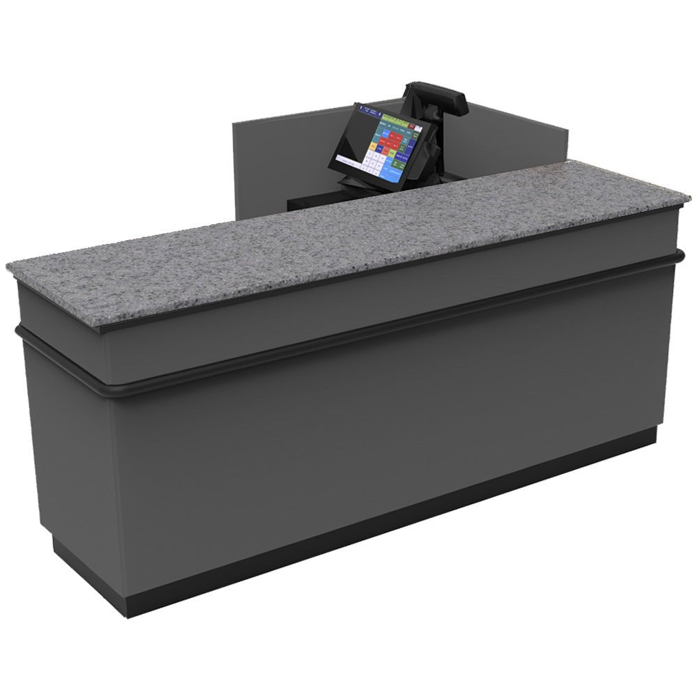 L-Shaped Checkout Counter • Right or Left Side Register • 71.5