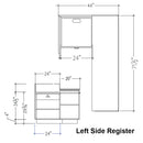 L-Shaped Checkout Counter • Right or Left Side Register • 71.5"W x 44"D x 34.5"H - Modern Store Equipment