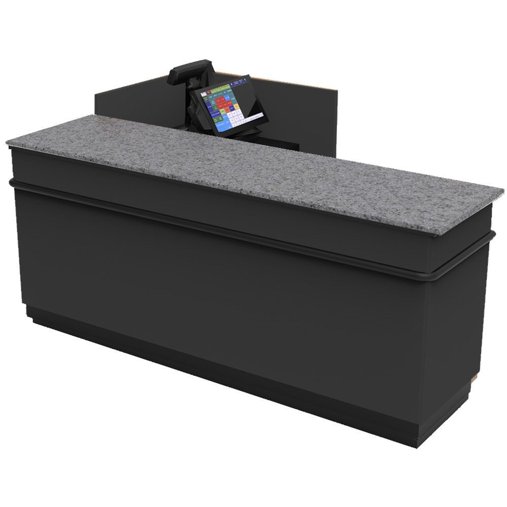L-Shaped Checkout Counter • Right or Left Side Register • 71.5