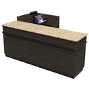 L-Shaped Checkout Counter • Right or Left Side Register • 71.5"W x 44"D x 34.5"H - Modern Store Equipment