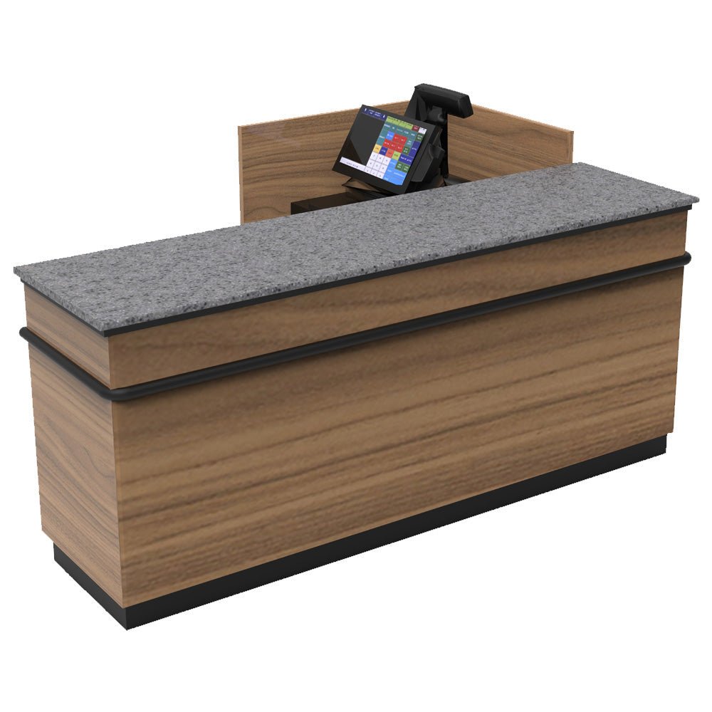 L-Shaped Checkout Counter • Right or Left Side Register • 71.5