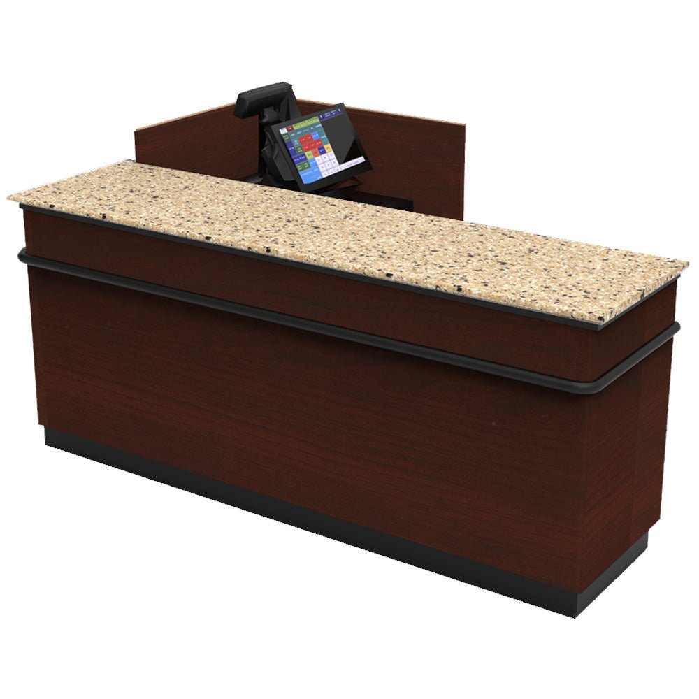 L-Shaped Checkout Counter • Right or Left Side Register • 71.5