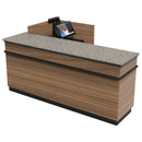 L-Shaped Checkout Counter • Right or Left Side Register • 71.5"W x 44"D x 34.5"H - Modern Store Equipment
