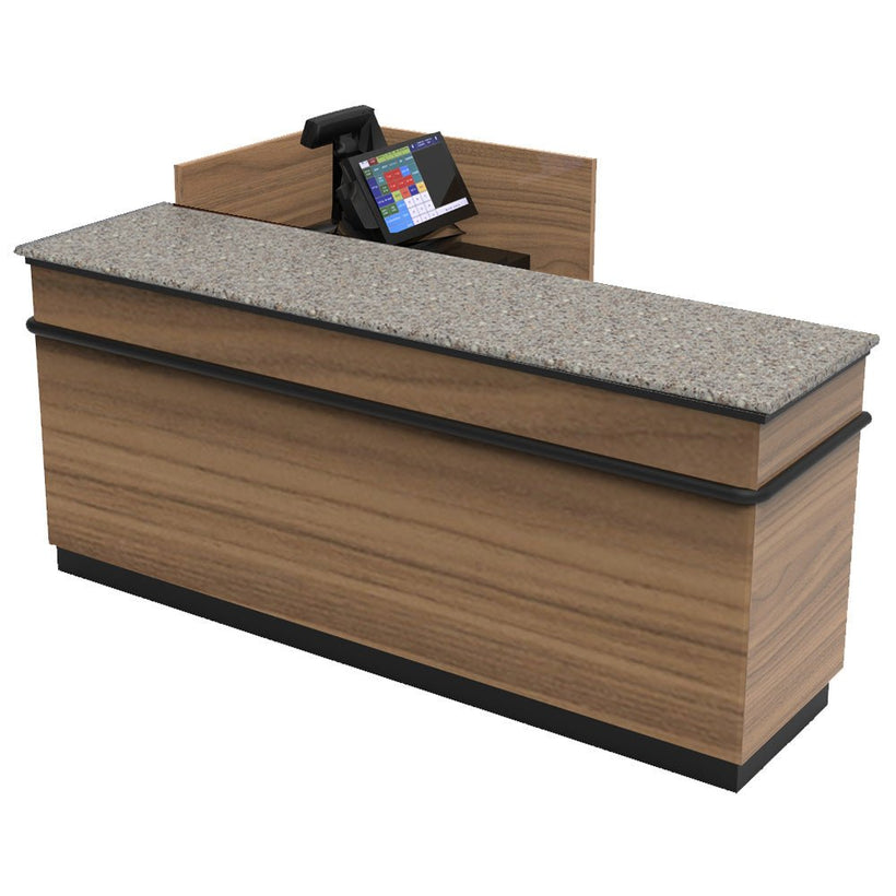 L-Shaped Checkout Counter • Right or Left Side Register • 71.5