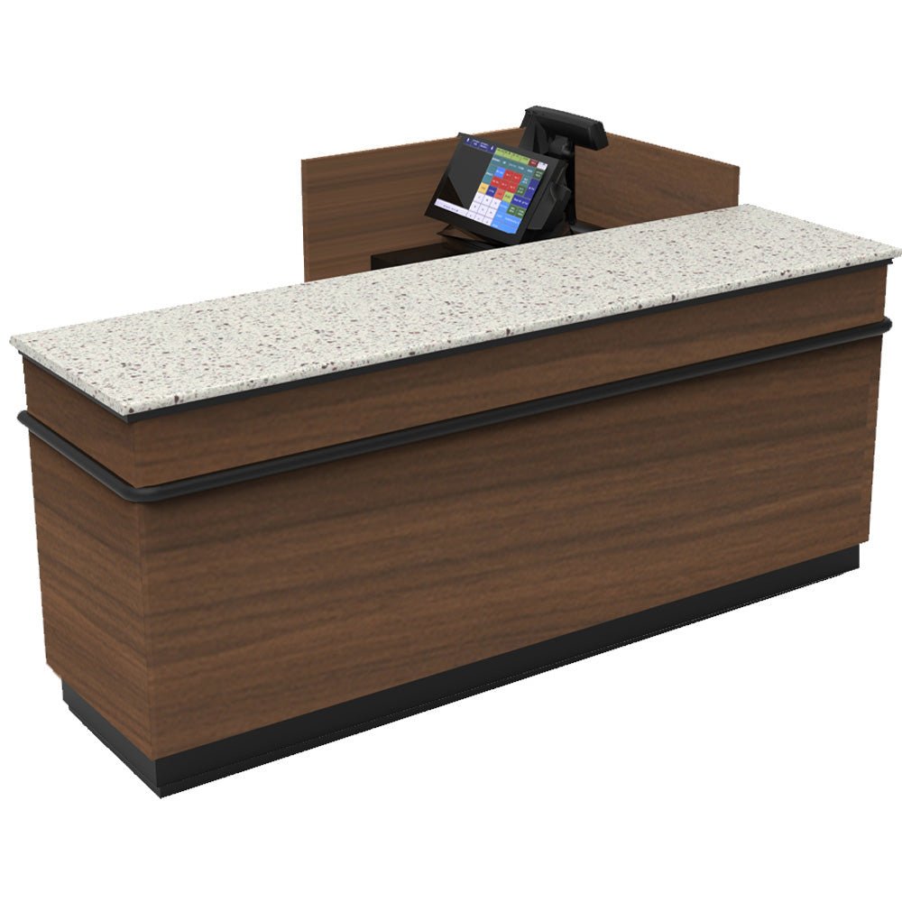 L-Shaped Checkout Counter • Right or Left Side Register • 71.5