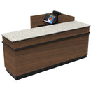 L-Shaped Checkout Counter • Right or Left Side Register • 71.5"W x 44"D x 34.5"H - Modern Store Equipment