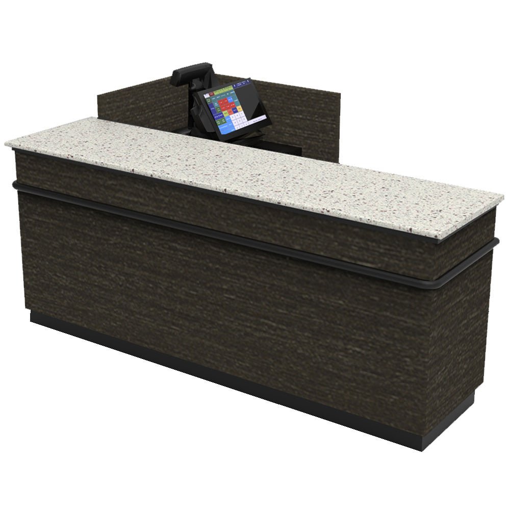 L-Shaped Checkout Counter • Right or Left Side Register • 71.5