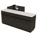 L-Shaped Checkout Counter • Right or Left Side Register • 71.5"W x 44"D x 34.5"H - Modern Store Equipment