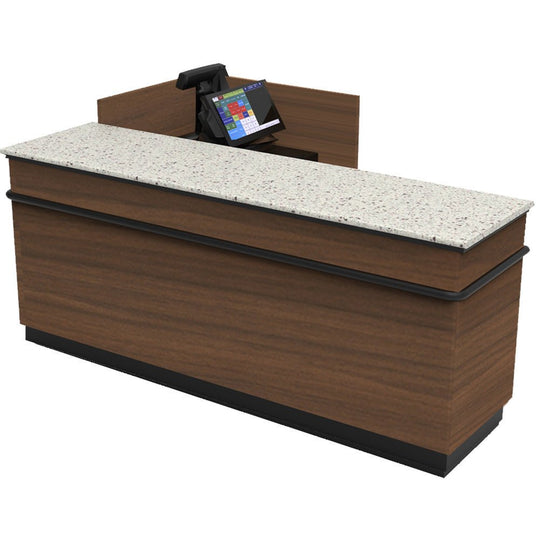L-Shaped Checkout Counter • Right or Left Side Register • 71.5