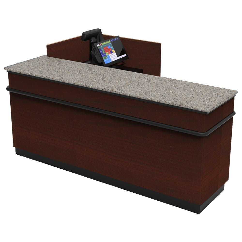L-Shaped Checkout Counter • Right or Left Side Register • 71.5