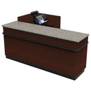 L-Shaped Checkout Counter • Right or Left Side Register • 71.5"W x 44"D x 34.5"H - Modern Store Equipment