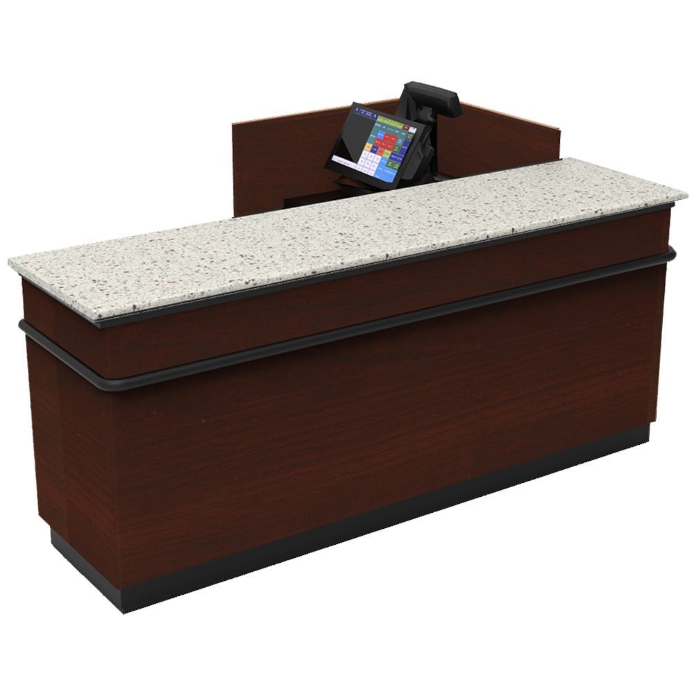 L-Shaped Checkout Counter • Right or Left Side Register • 71.5