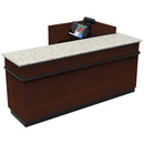L-Shaped Checkout Counter • Right or Left Side Register • 71.5"W x 44"D x 34.5"H - Modern Store Equipment