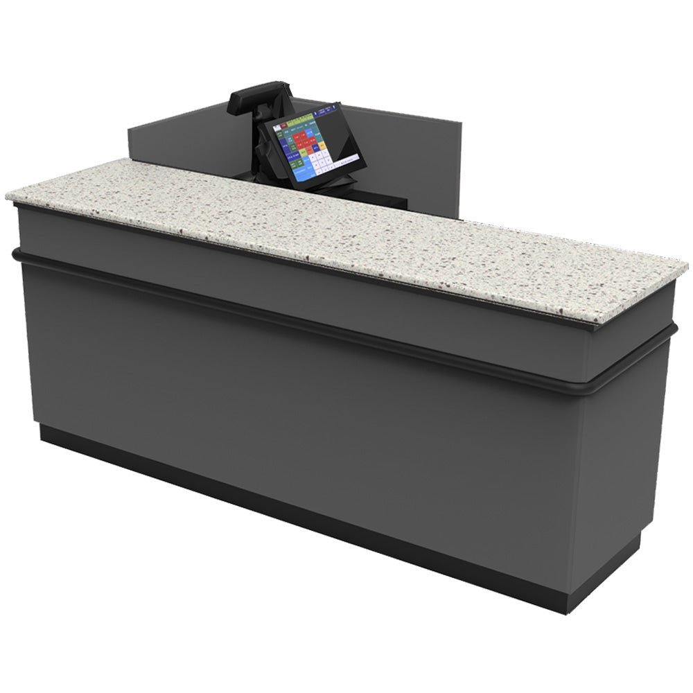 L-Shaped Checkout Counter • Right or Left Side Register • 71.5