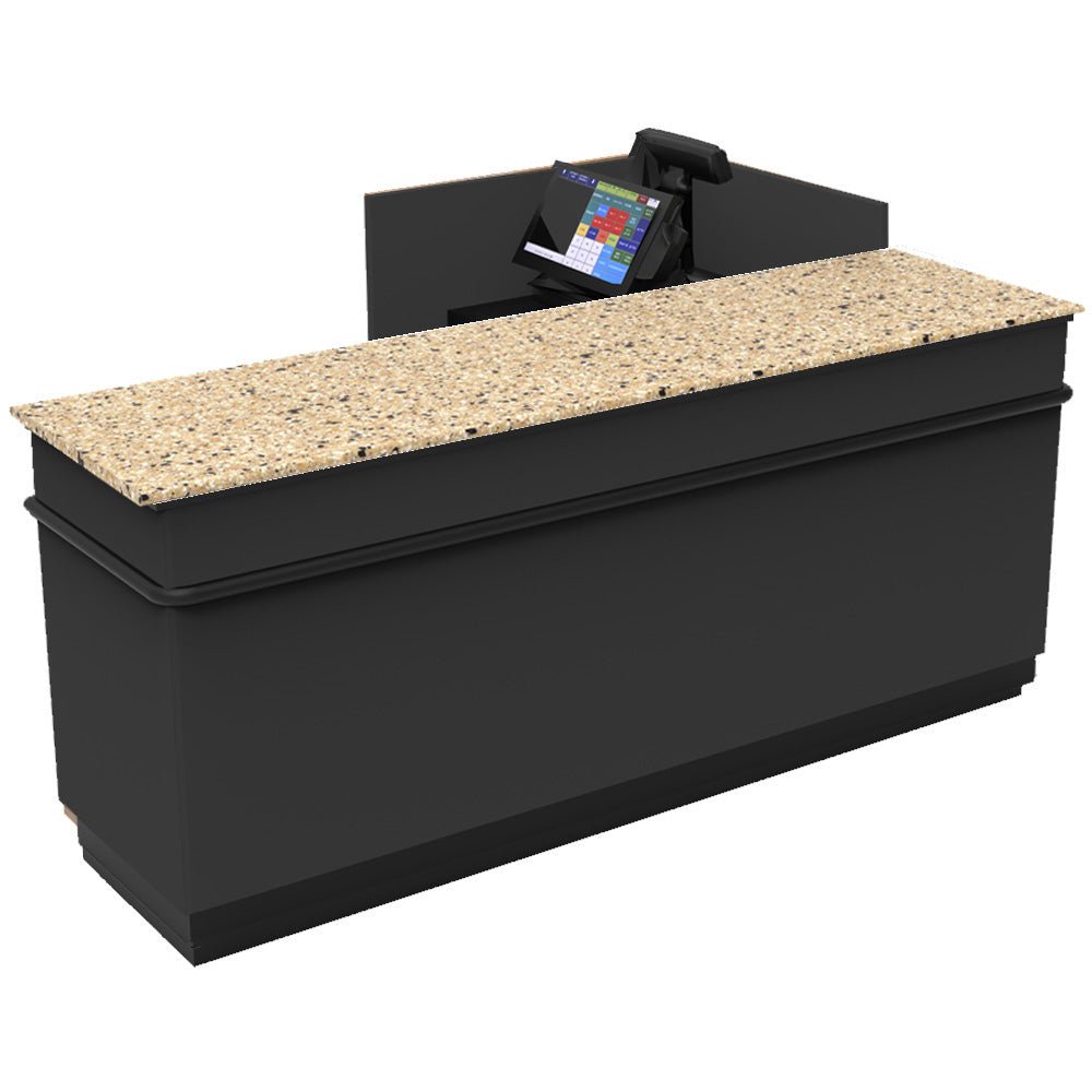 L-Shaped Checkout Counter • Right or Left Side Register • 71.5