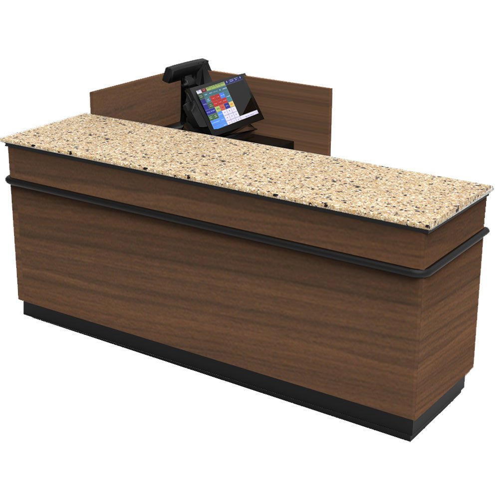 L-Shaped Checkout Counter • Right or Left Side Register • 71.5