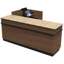 L-Shaped Checkout Counter • Right or Left Side Register • 71.5"W x 44"D x 34.5"H - Modern Store Equipment