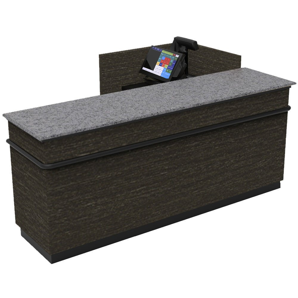 L-Shaped Checkout Counter • Right or Left Side Register • 71.5