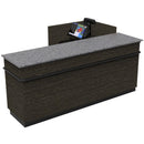 L-Shaped Checkout Counter • Right or Left Side Register • 71.5"W x 44"D x 34.5"H - Modern Store Equipment