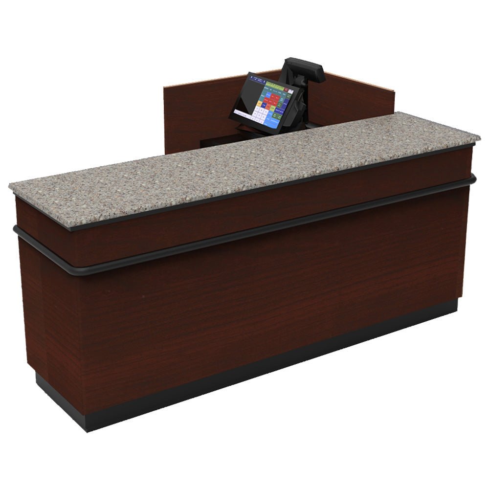 L-Shaped Checkout Counter • Right or Left Side Register • 71.5
