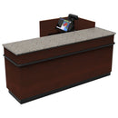 L-Shaped Checkout Counter • Right or Left Side Register • 71.5"W x 44"D x 34.5"H - Modern Store Equipment