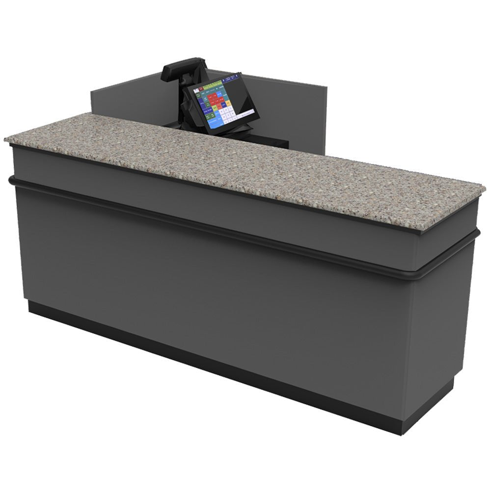 L-Shaped Checkout Counter • Right or Left Side Register • 71.5