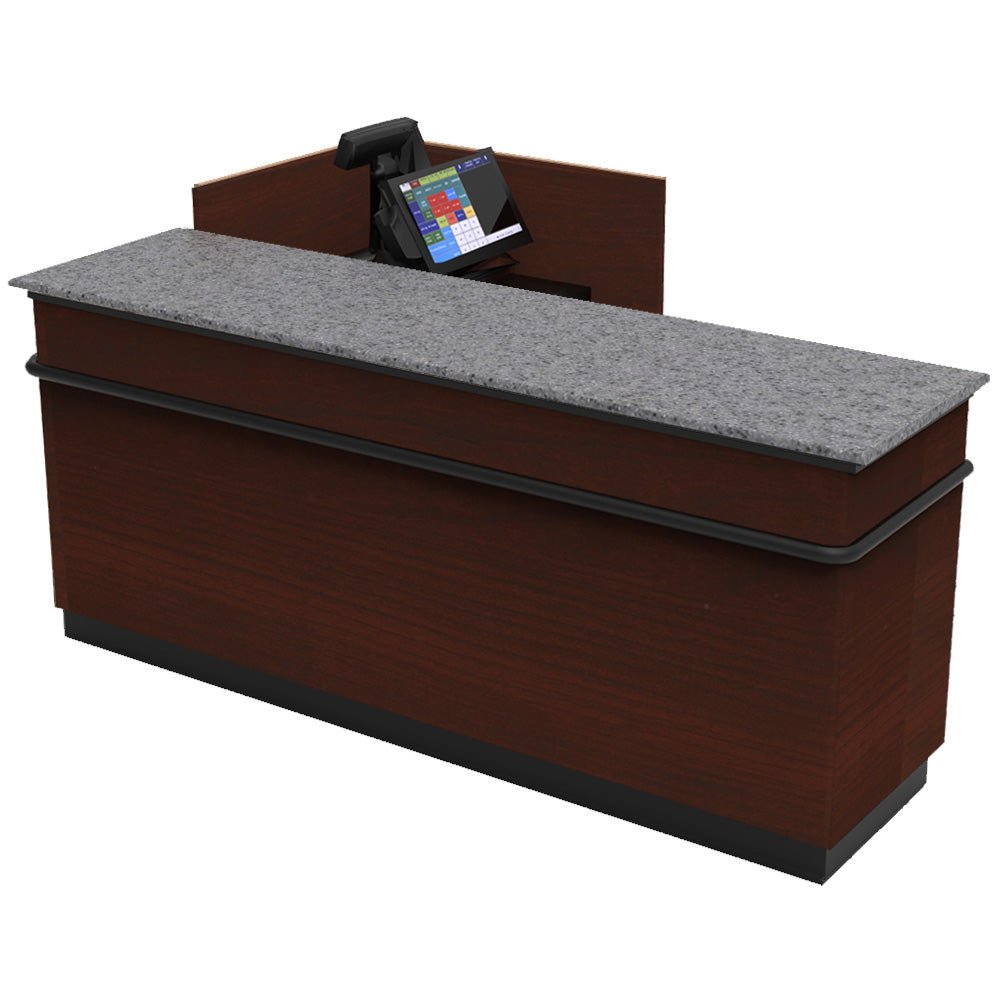 L-Shaped Checkout Counter • Right or Left Side Register • 71.5