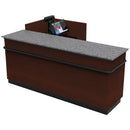 L-Shaped Checkout Counter • Right or Left Side Register • 71.5"W x 44"D x 34.5"H - Modern Store Equipment