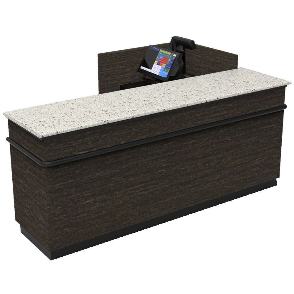 L-Shaped Checkout Counter • Right or Left Side Register • 71.5