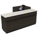 L-Shaped Checkout Counter • Right or Left Side Register • 71.5"W x 44"D x 34.5"H - Modern Store Equipment