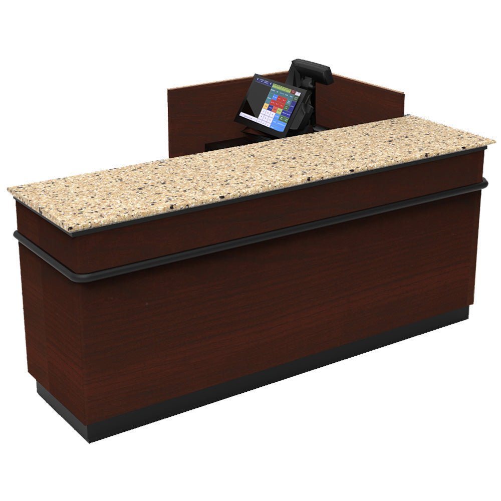 L-Shaped Checkout Counter • Right or Left Side Register • 71.5
