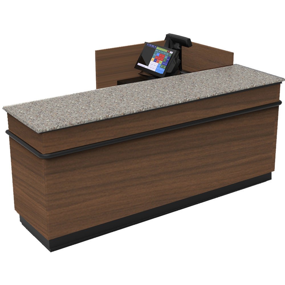L-Shaped Checkout Counter • Right or Left Side Register • 71.5