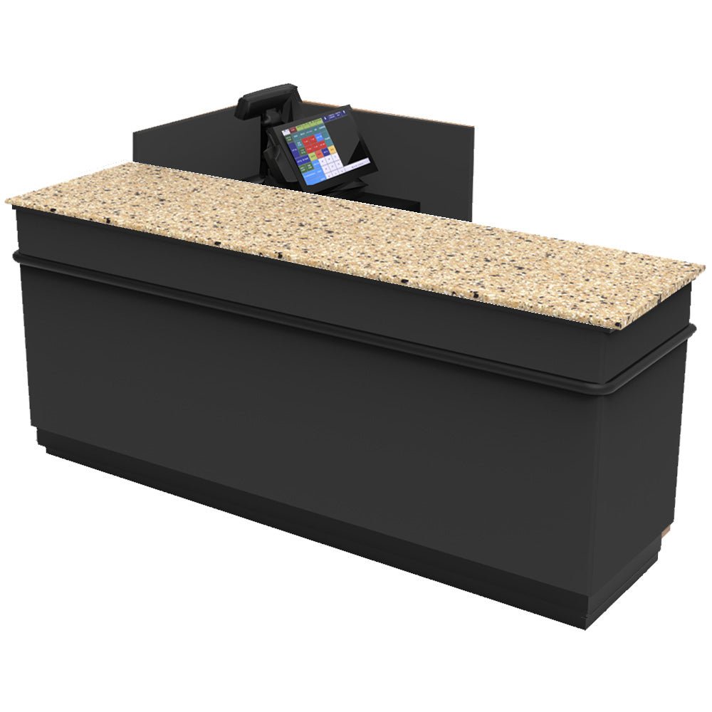 L-Shaped Checkout Counter • Right or Left Side Register • 71.5