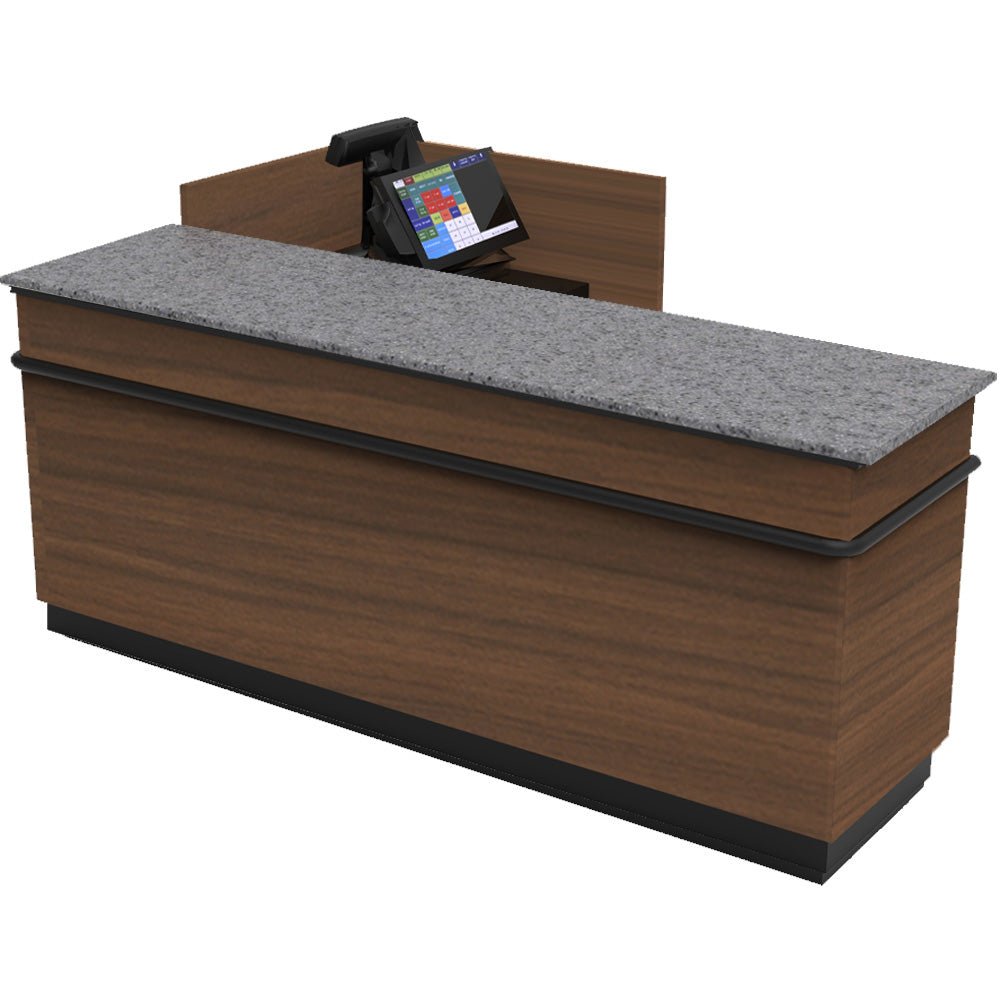 L-Shaped Checkout Counter • Right or Left Side Register • 71.5