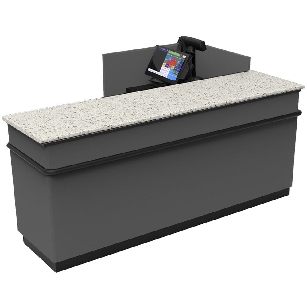L-Shaped Checkout Counter • Right or Left Side Register • 71.5
