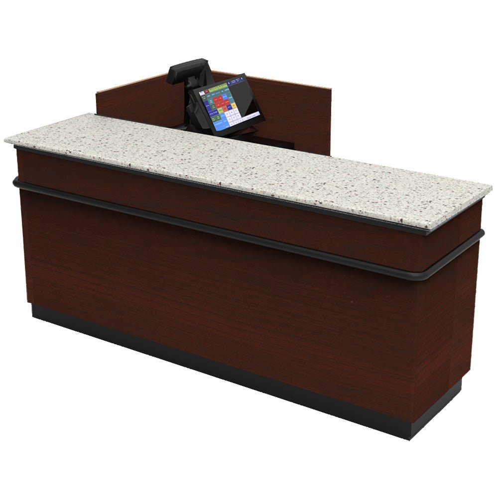 L-Shaped Checkout Counter • Right or Left Side Register • 71.5