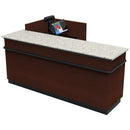 L-Shaped Checkout Counter • Right or Left Side Register • 71.5"W x 44"D x 34.5"H - Modern Store Equipment