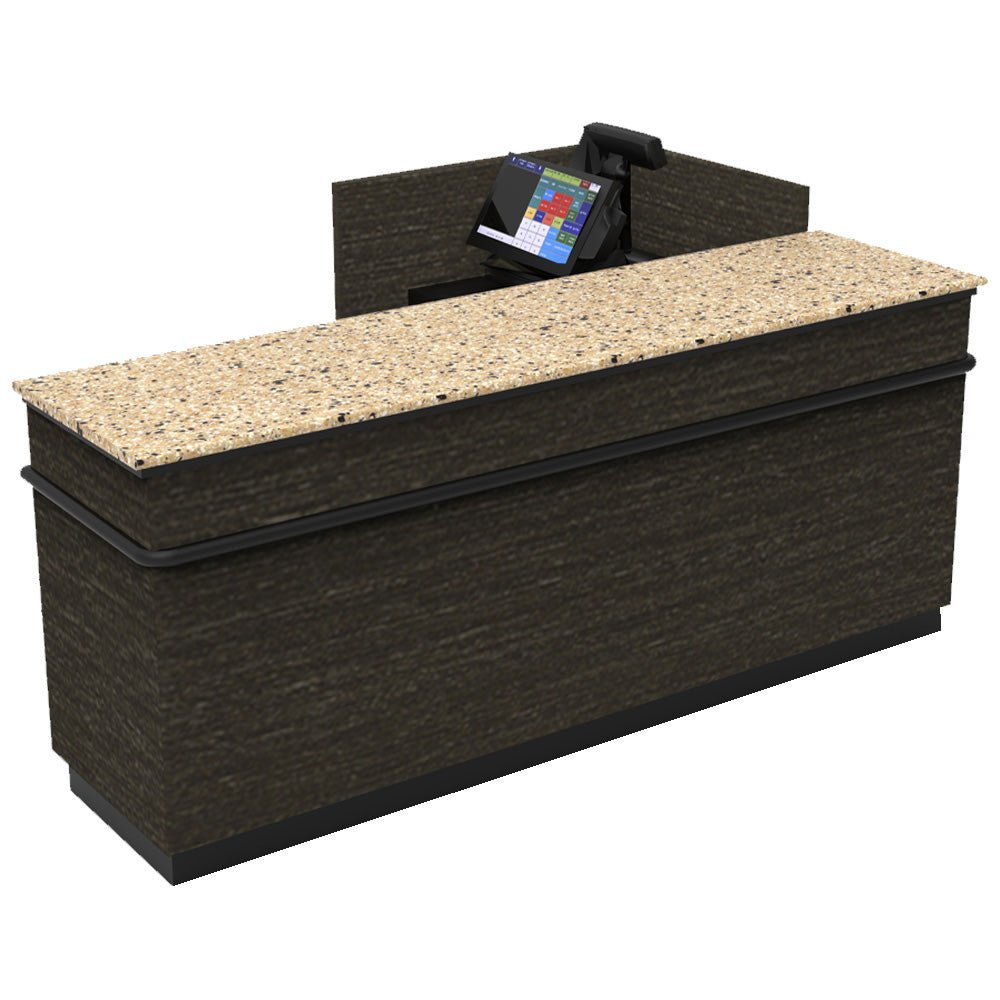 L-Shaped Checkout Counter • Right or Left Side Register • 71.5