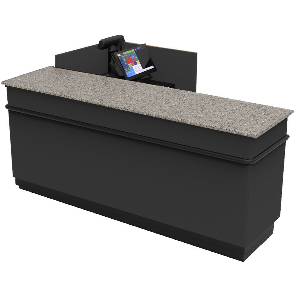L-Shaped Checkout Counter • Right or Left Side Register • 71.5