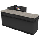 L-Shaped Checkout Counter • Right or Left Side Register • 71.5"W x 44"D x 34.5"H - Modern Store Equipment