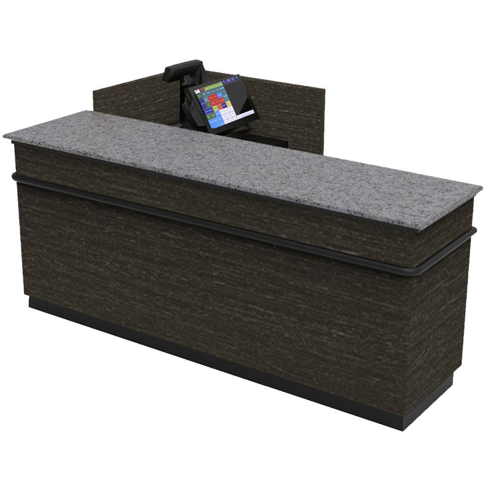 L-Shaped Checkout Counter • Right or Left Side Register • 71.5