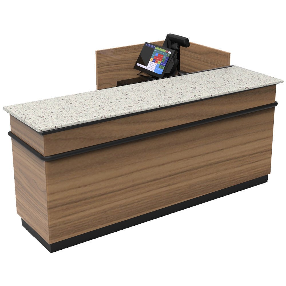 L-Shaped Checkout Counter • Right or Left Side Register • 71.5