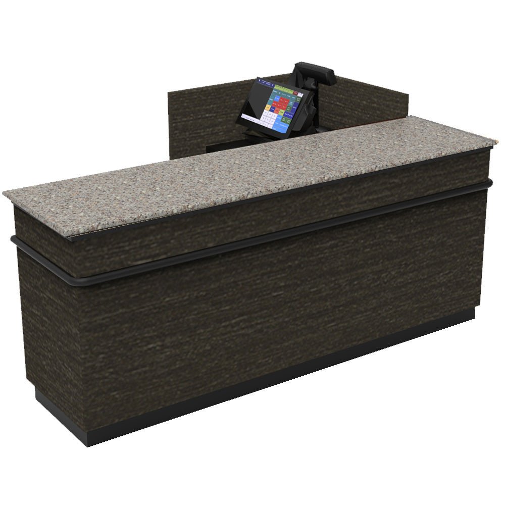 L-Shaped Checkout Counter • Right or Left Side Register • 71.5